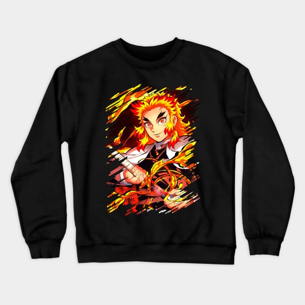 Rengoku Kyojuro Crewneck Sweatshirt by EnderZoloto